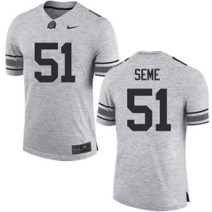 Men's Ohio State Buckeyes #51 Nick Seme Gray Nike NCAA College Football Jersey Designated UPP0144DK